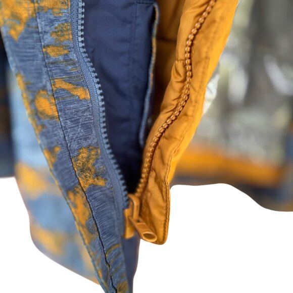 Columbia Mens Large Interchange Jacket Blue/Gold Camouflage Waterproof Coat - Picture 11 of 12